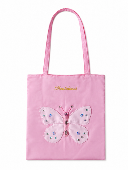 Butterfly Dream Satin Tote Bag