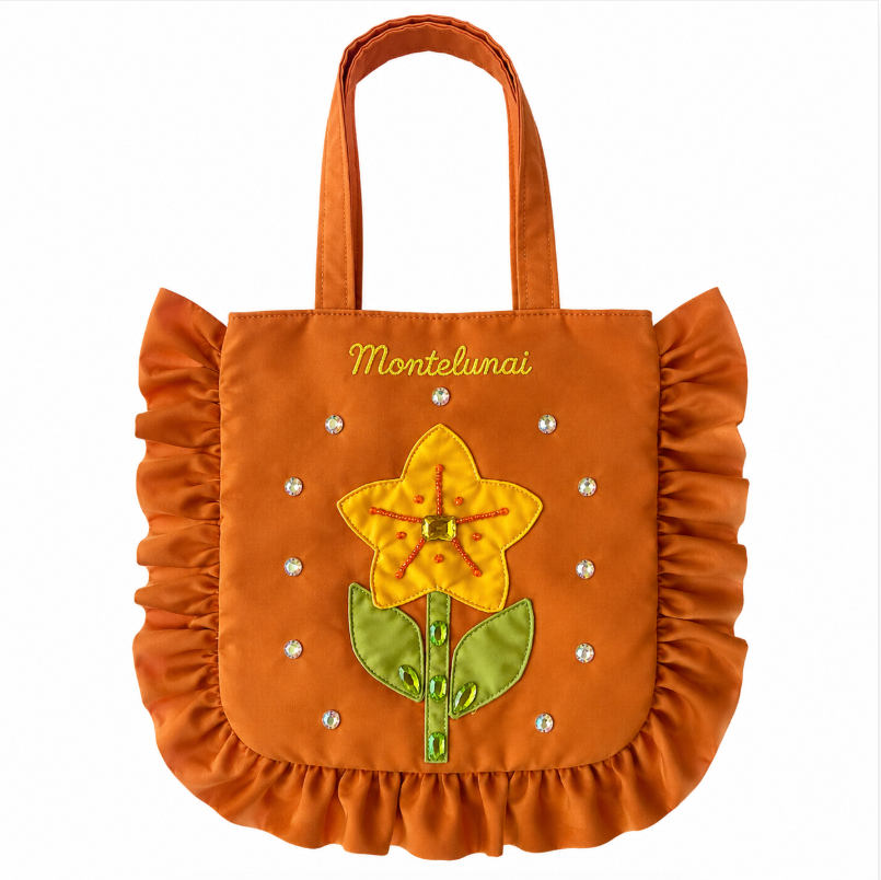 3D Flower Ruffle Tote Bag