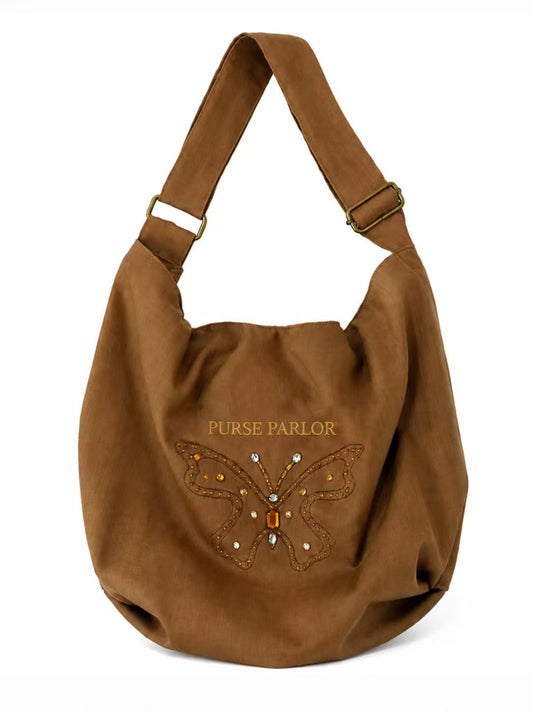Butterfly Hobo Bag – Brown