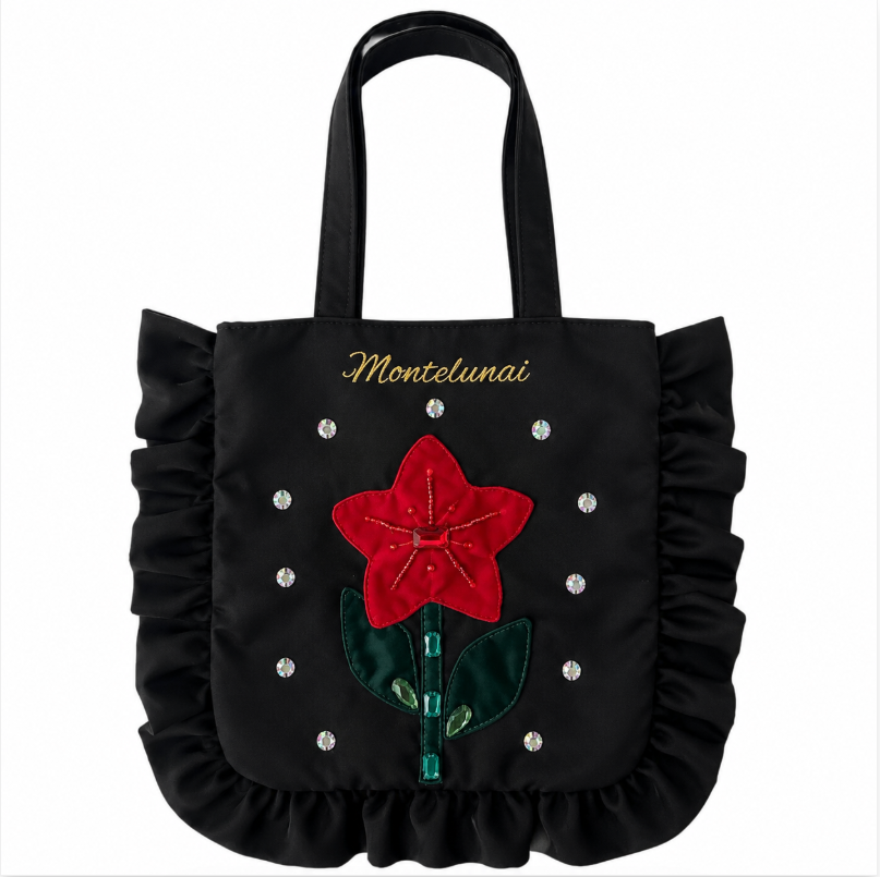 3D Flower Ruffle Tote Bag