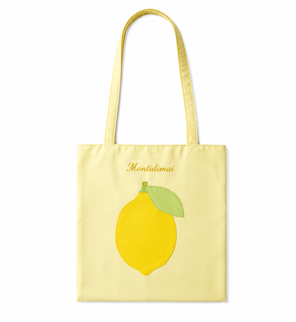 Lemon Garden Satin Tote Bag