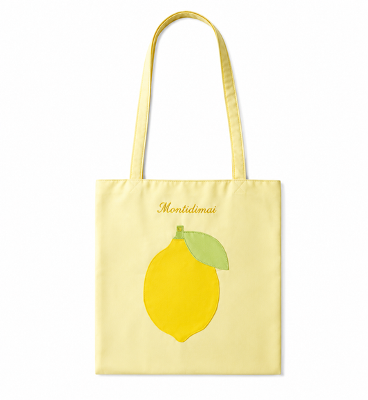 Lemon Garden Satin Tote Bag