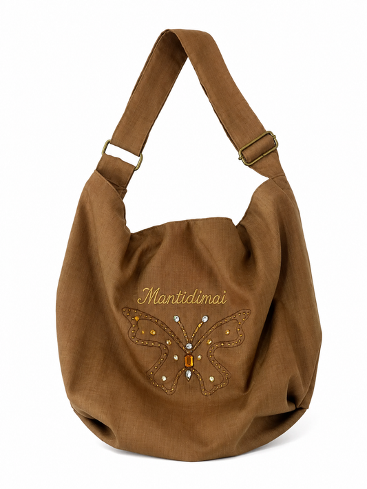 Butterfly Hobo Bag – Brown