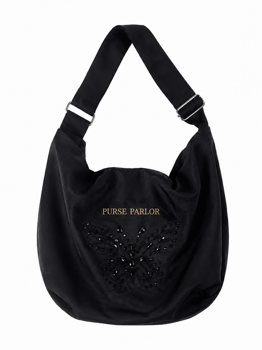 Butterfly Hobo Bag – Black
