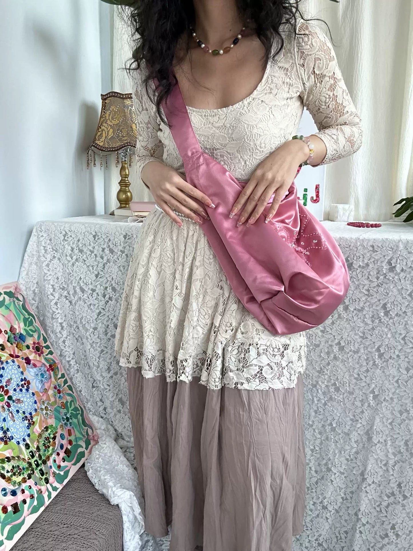 Butterfly Hobo Bag – Pink