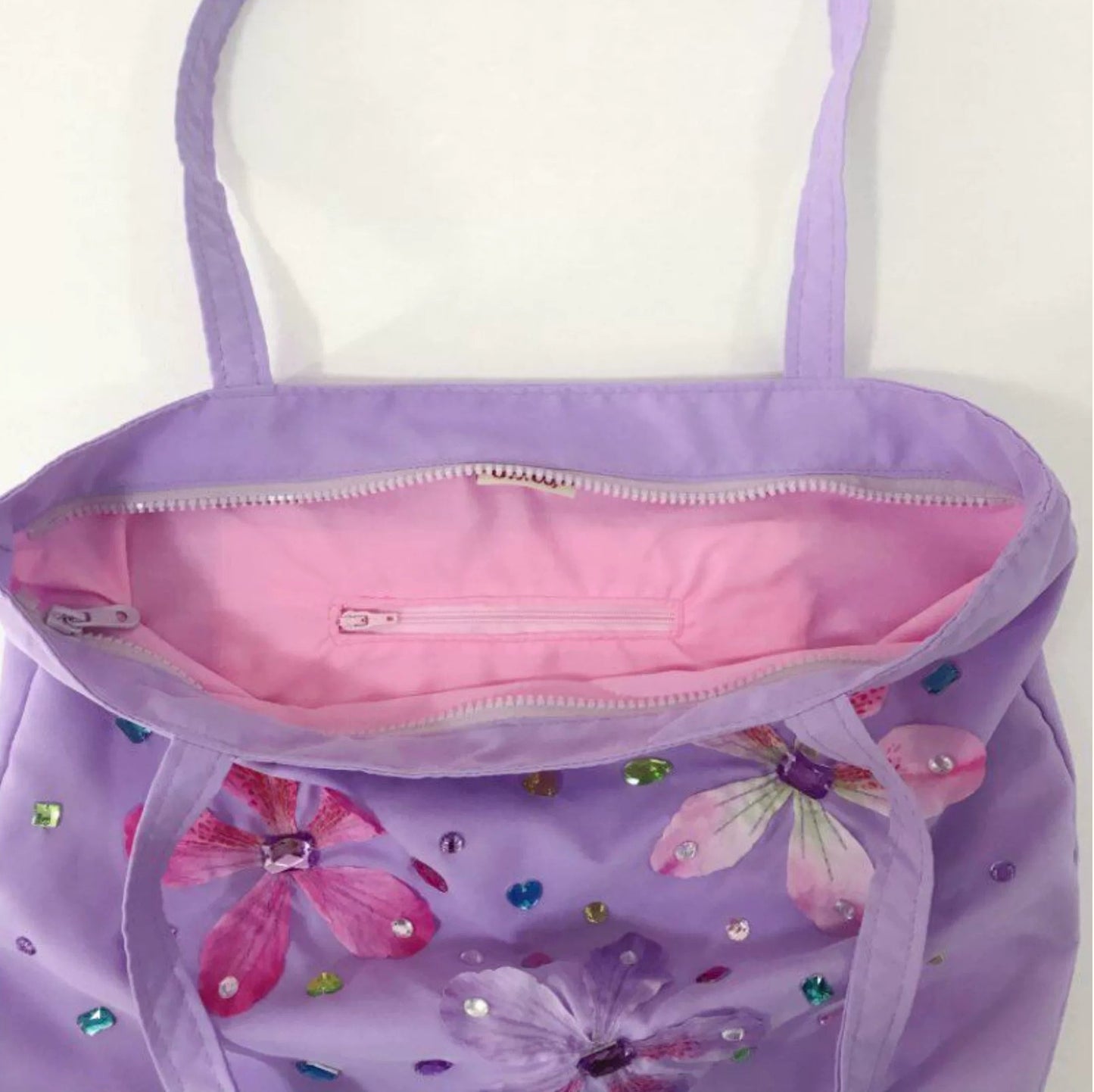 Lavender Blossom Satin Tote Bag