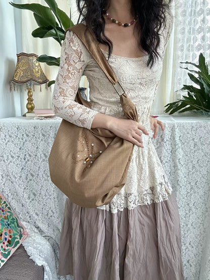 Butterfly Hobo Bag – Brown