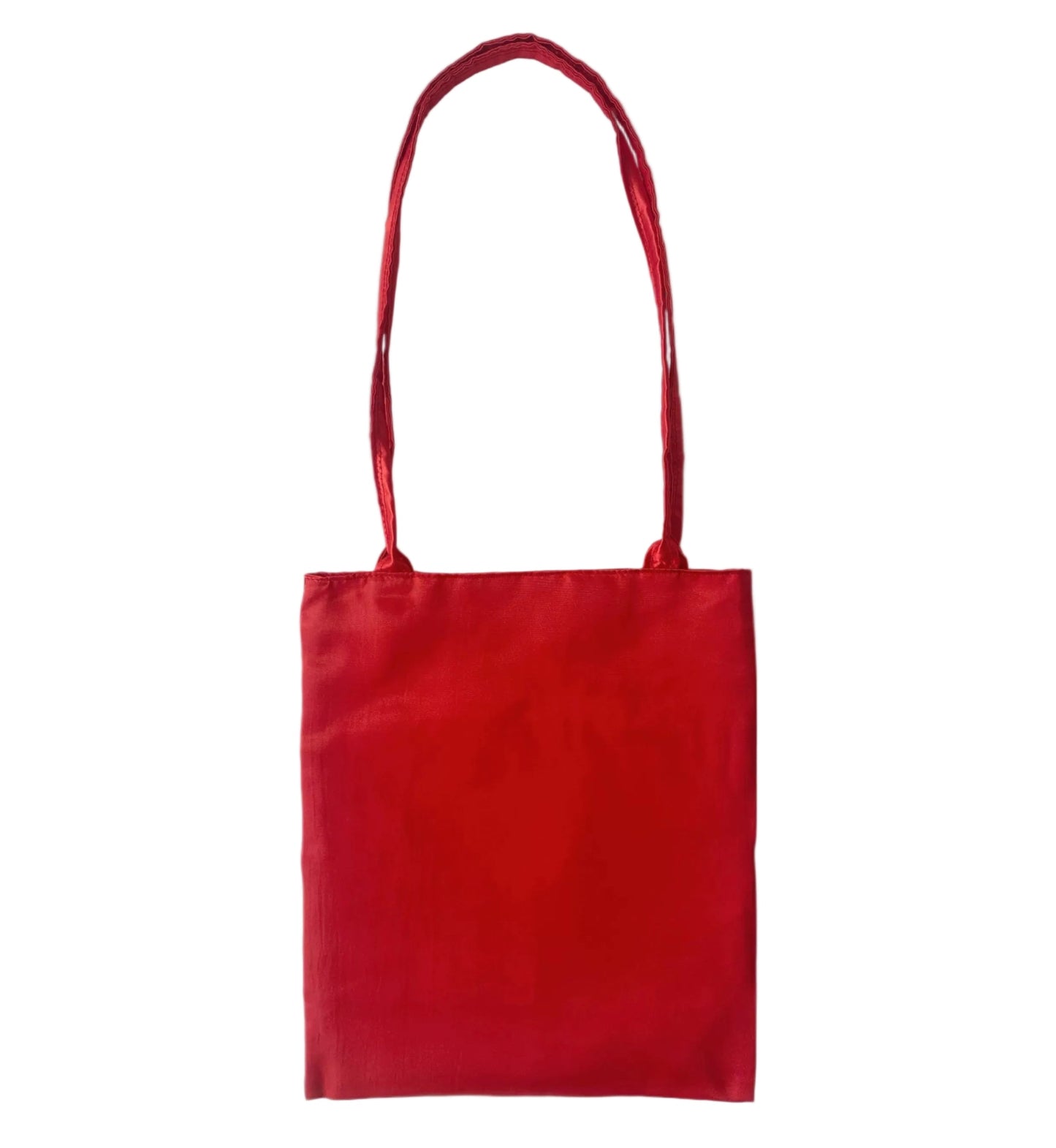 Bird Applique Satin Tote Bag