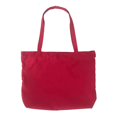 Ruby Flower Crystal Satin Tote Bag