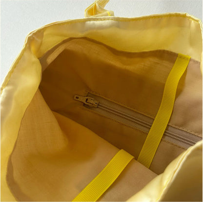 Lemon Garden Satin Tote Bag