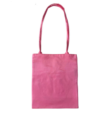 Pink Garden Flower Satin Tote Bag