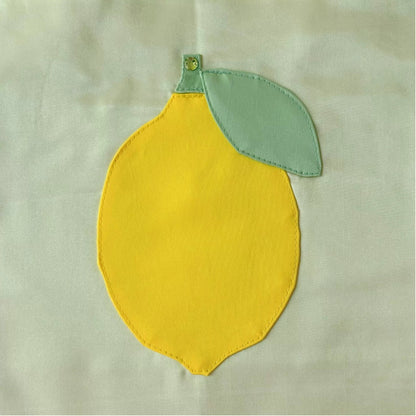 Lemon Garden Satin Tote Bag