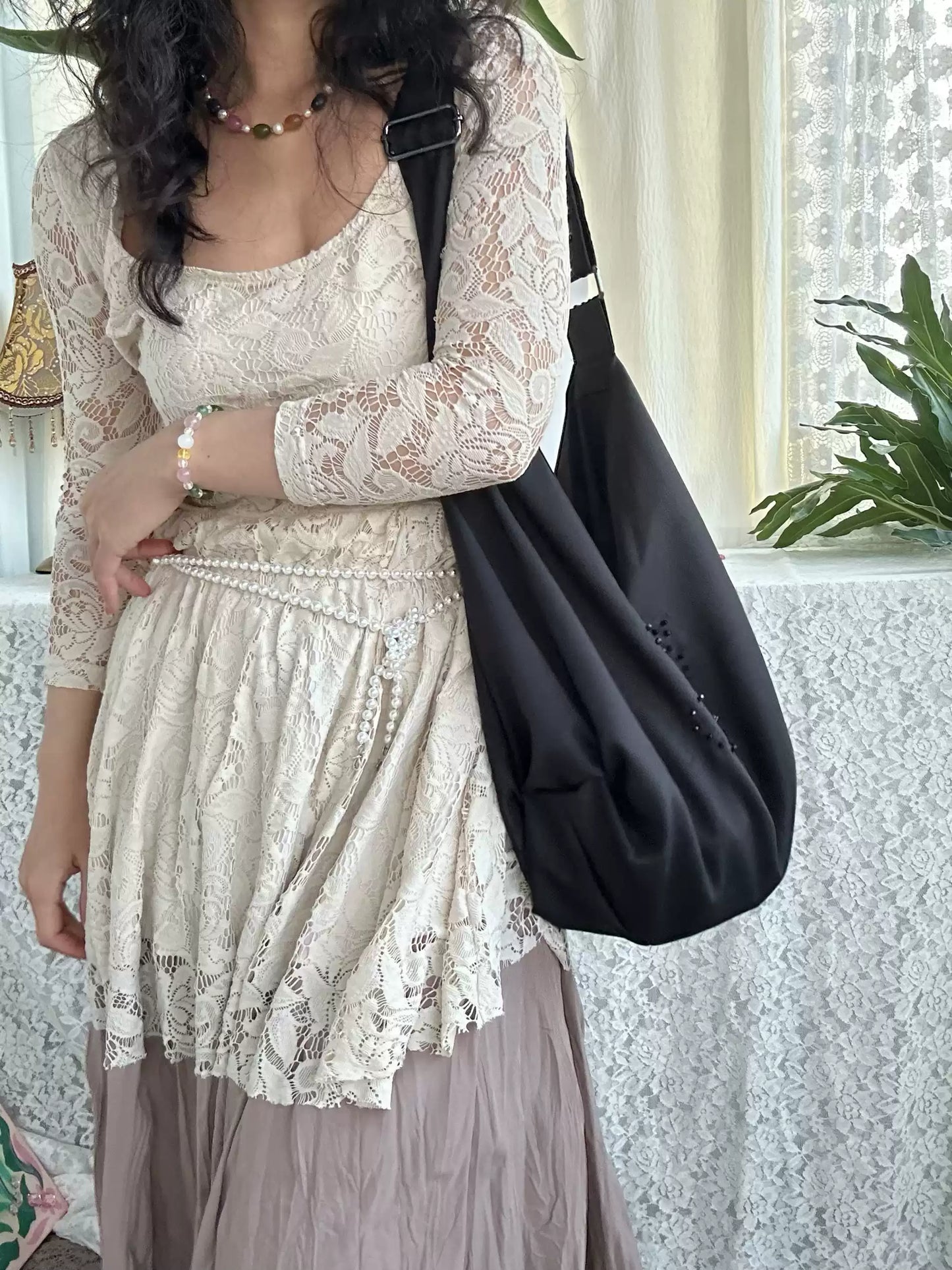 Butterfly Hobo Bag – Black