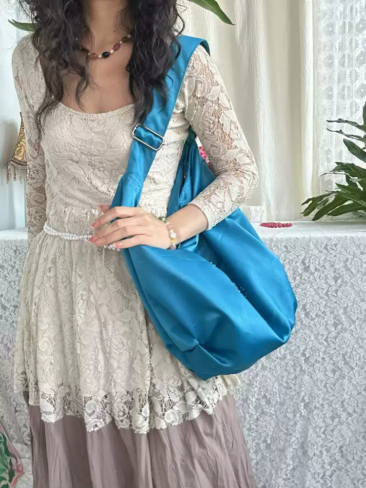Butterfly Hobo Bag – Teal Blue