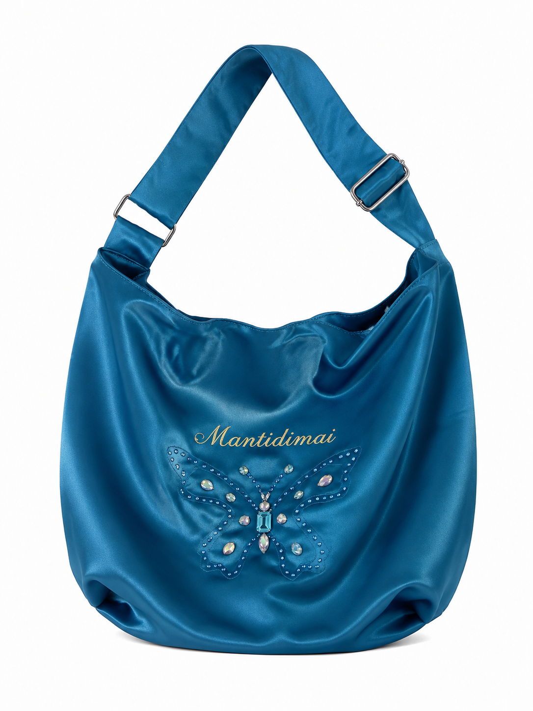 Butterfly Hobo Bag – Teal Blue