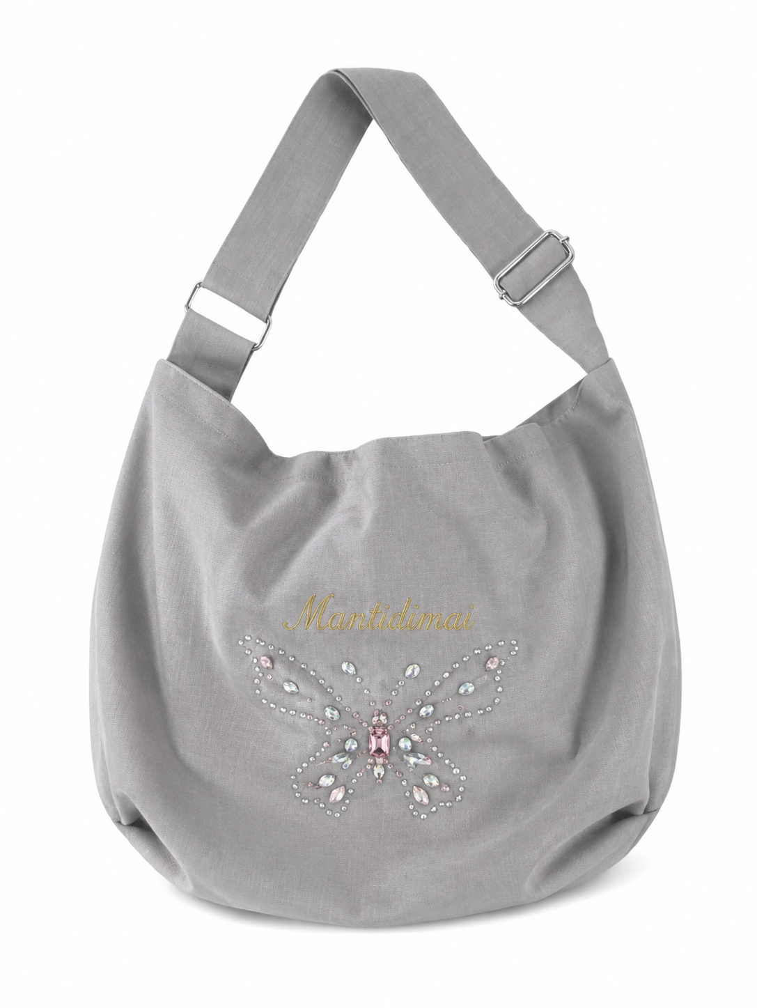 Butterfly Hobo Bag – Gray