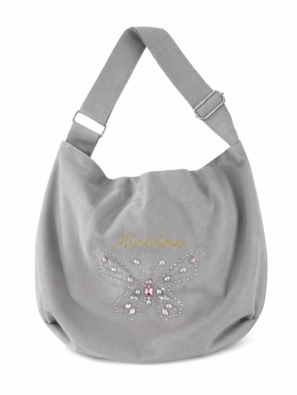 Butterfly Hobo Bag – Gray