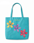 Garden Bloom Satin Tote Bag