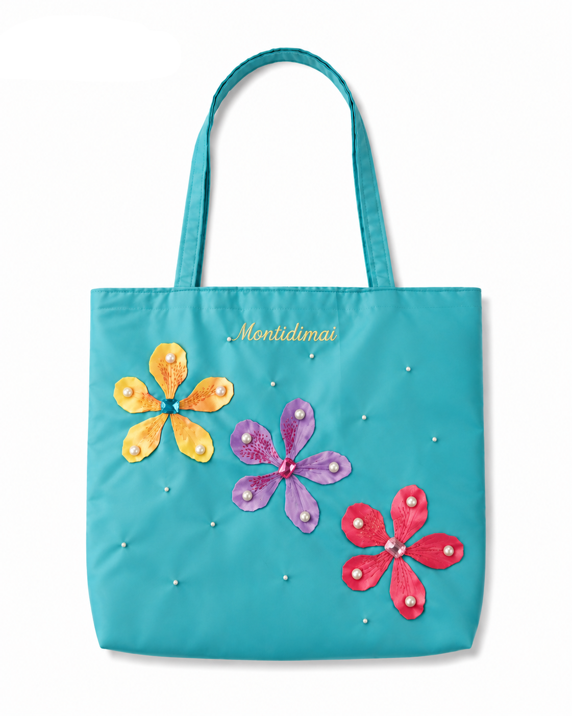 Garden Bloom Satin Tote Bag