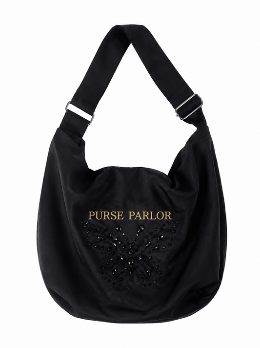 Butterfly Hobo Bag – Black