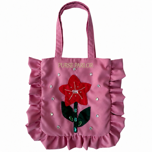 3D Flower Ruffle Tote Bag